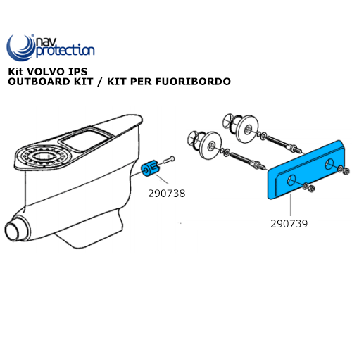 Kit Anodi Volvo Penta IPS per barca, in Alluminio, Compatibili