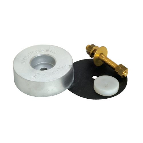 Anodo per Poppa barca diametro 125/135 mm - Completo di tappo e guarnizione