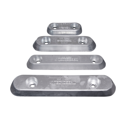 Anodo per Flaps rettangolare 350/150/250/290, per poppa barca, in zinco 