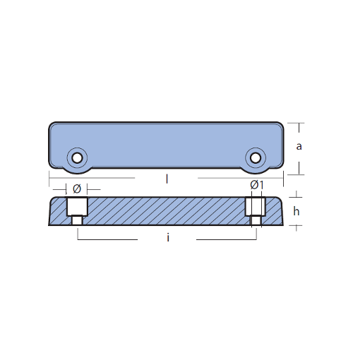 Anodo Volvo Penta Barra AQ 200 250 270 275 280 285 Zinco