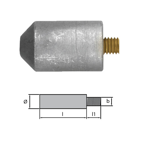 Anodo Barotto Volvo Penta Tappo in ottone