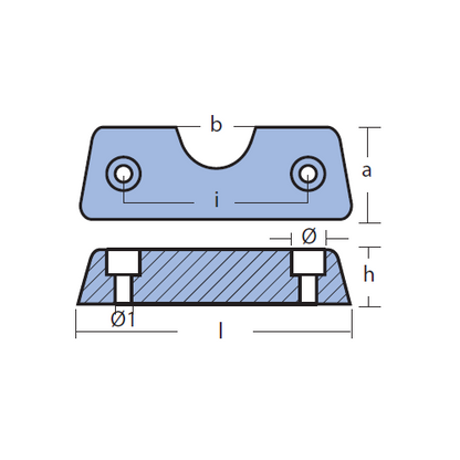 Anodo Volvo Penta Barra per serie DPX Zinco