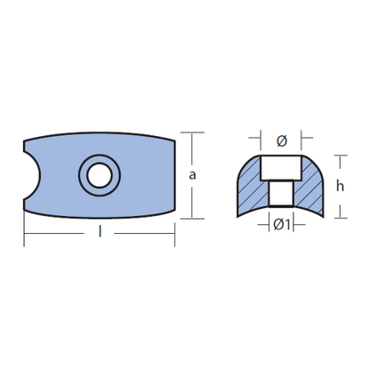 Anodo Volvo Penta Placca per Bow Thrust - Elica di Manovra
