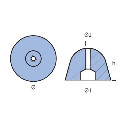 Anodo Volvo Penta Ogiva per Bow Thrust - Elica di Manovra