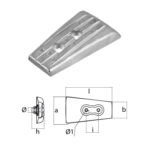 Anodo Volvo Penta Piastrina per Volvo Penta