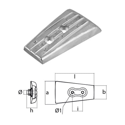 Anodo Volvo Penta Piastrina per Volvo Penta