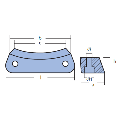 Anodo Volvo Penta Barra SERIE SX-A/APS-A - Barra per motore Zinco