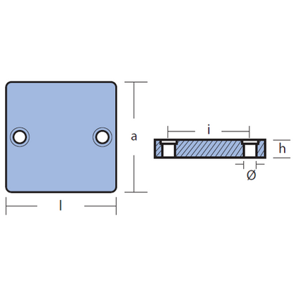 Piastrina per Motori Mercury Mercruiser - Anodi Mercury