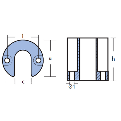 Anodo Collare per Trim Mercruiser Serie Bravo Zinco - Mercury Mercruiser