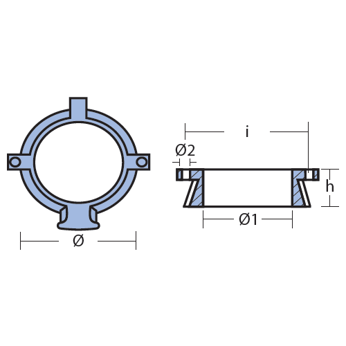 Anodo Collare per Mercruiser Alpha One in Zinco - Mercury Mercruiser