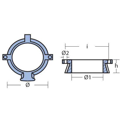 Anodo Collare per Mercruiser Alpha One in Zinco - Mercury Mercruiser