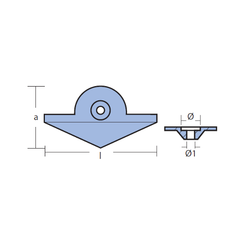 Anodo Placchetta per motori Yamaha 9,9-15 HP