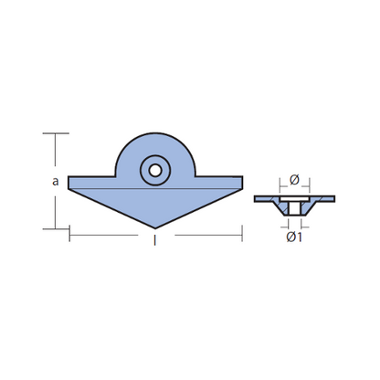 Anodo Placchetta per motori Yamaha 9,9-15 HP