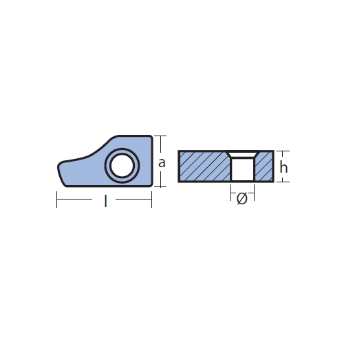 Anodo per blocco motore Yamaha 25-30 HP (1984 - 1997)