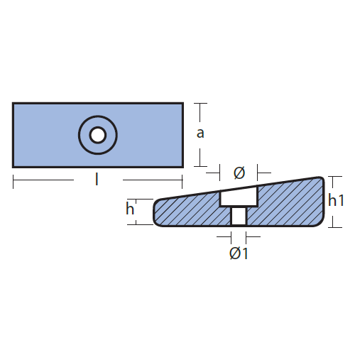 Anodo a cuneo Yamaha 75 HP XR6, Anodi Yamaha