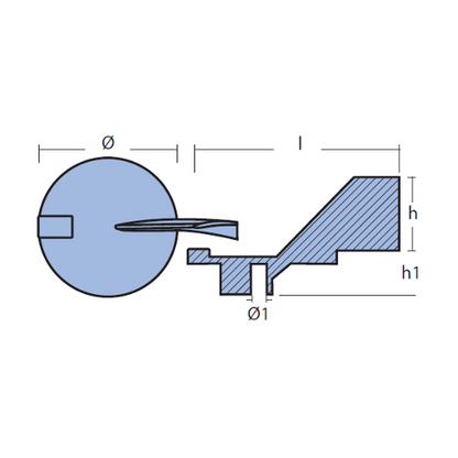 Anodo Pinna per fuoribordo Yamaha 50-100 HP, Anodi Yamaha