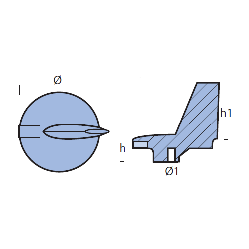 Anodo Pinna Direzionale Yamaha 200-300 Hp, Anodi Yamaha Zinco