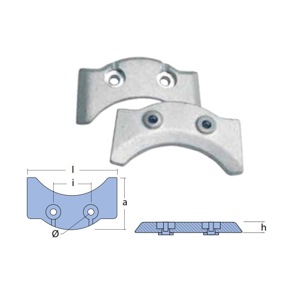 Anodo Placca per piede Yamaha Hydra drive SX DE-DHD DE-DHT DE-DHT-C