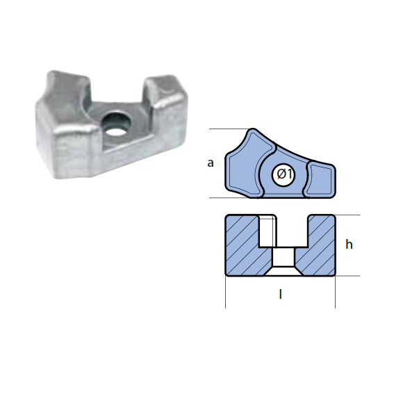 Anodo interno per motore Yamaha 9,9-15 HP - Rondella