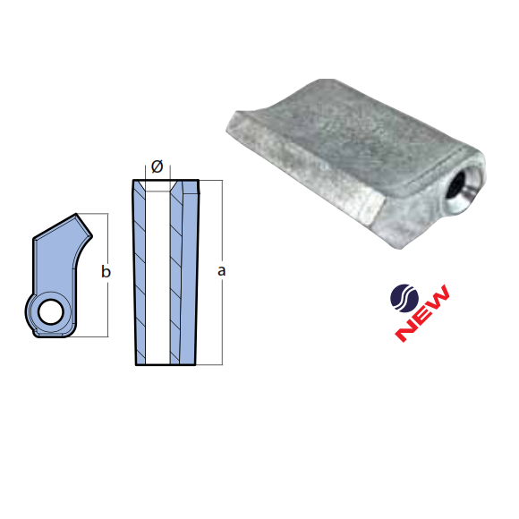 Anodo Piastina sinistra motore Yamaha 300-350 HP, Anodi Yamaha 6AW-1132T-00