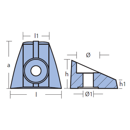 Anodo Pinna Suzuki Motore DT 4 5hp - Anodo Suzuki Fuoribordo