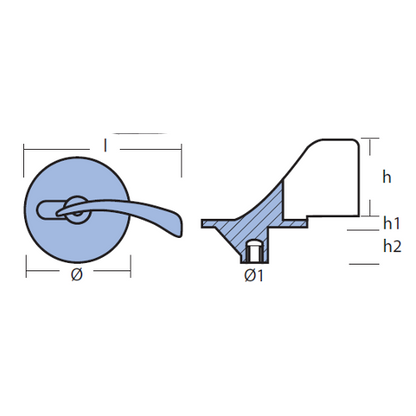Anodo Piastrina Selva  per motori BEST 800/S1000 - Anodi  motore Selva