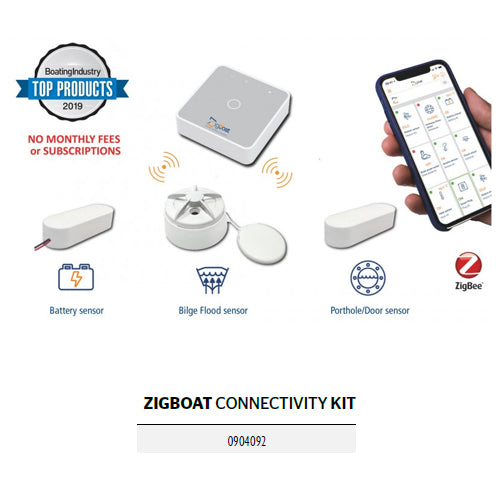 Glomex ZigBoat kit, controllo remoto per barca, sistema di notifica eventi