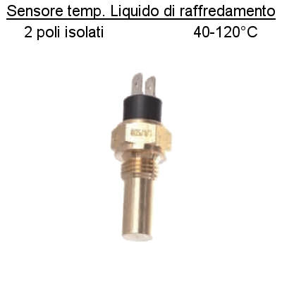 Sensore Temperatura Liquido Raffredamento Motore Barca 40-120°, 2 poli isolati 
