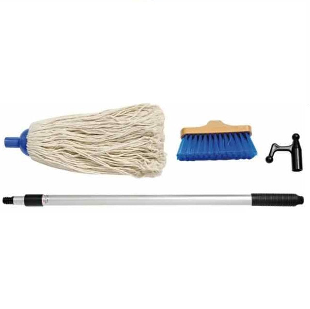 Kit Pulizia Manico + Utensili Mocio+Spazzola+Gancio Klovoo