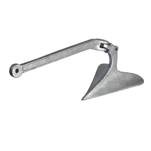 Ancora Plough Acciaio Zincato per Barca Vela Gommone - 7/9/16 kg 