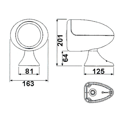 Faro elettrico per barca Jabsco con controllo remoto 155SL, 12 volt, proiettore