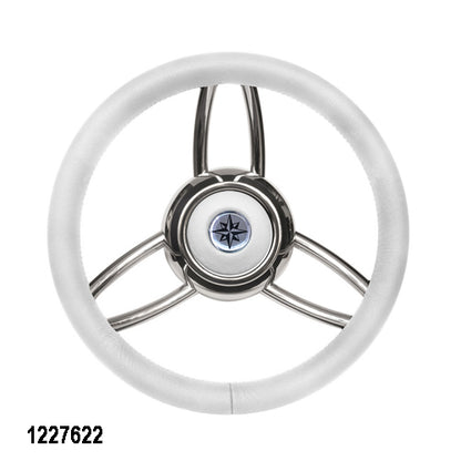 Volante T26 Ultraflex per Barca, Nero Bianco Beige Grigio, Amagnetico, Omologato