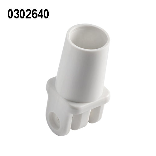 Supporto per tendalino in nylon, piedino snodo perno scalmiera, per tubo 20 mm