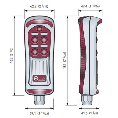 Pulsantiera Quick per Comando Salpa Ancora 12/24 v Stagna Salita Discesa Ancora