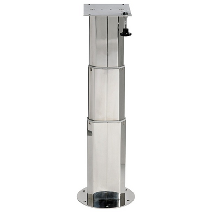 Piede telescopico per tavolo barca e gommone, inox da 220 mm, con molla a gas