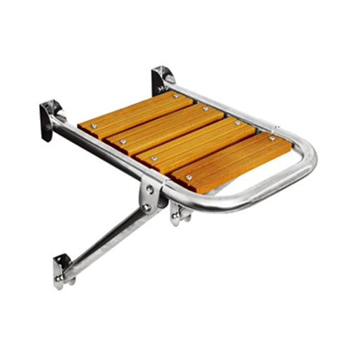 Plancetta per poppa Barca, tubo in acciaio inox da 25 mm, 21 x 39 cm