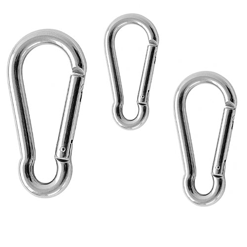 Moschettone in Acciaio Inox 316, filo da 4/5/6/7/8/10/12 mm - Per Barca
