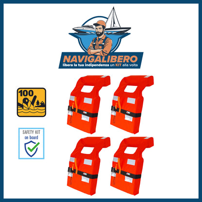Kit Giubbotti Salvagente Omologati - Giubbini per barca 100N / 150n Solas, MED