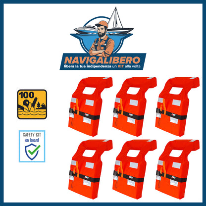 Kit Giubbotti Salvagente Omologati - Giubbini per barca 100N / 150n Solas, MED
