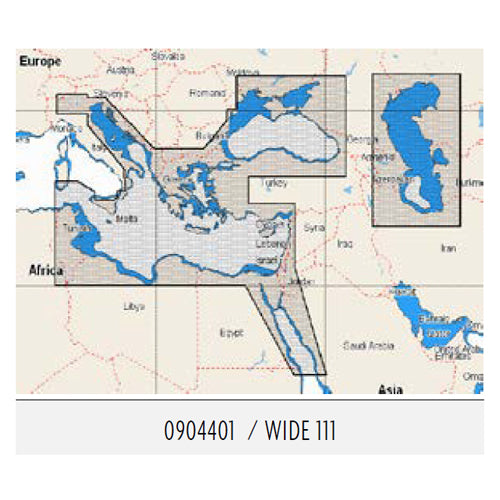 Cartografia C-MAP MAX- N+ Reveal (Ovest Mediterraneo,Caspio e Nero) M-EM-Y111-MS