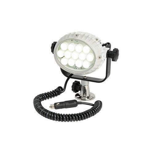 Faro elettrocomandato a bulpio o a base, 12 o 24 volt, per barca, proiettore