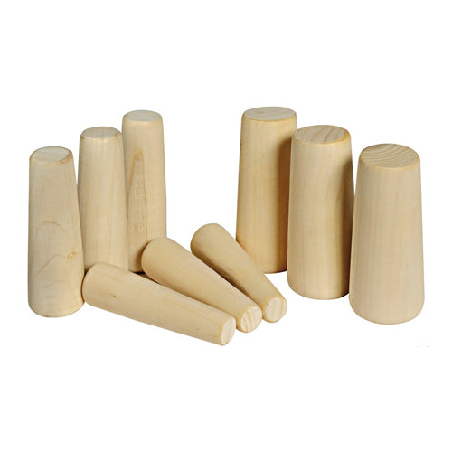 Turafalle per barca, Coni in legno 20-49 mm, Set da 9 pezzi