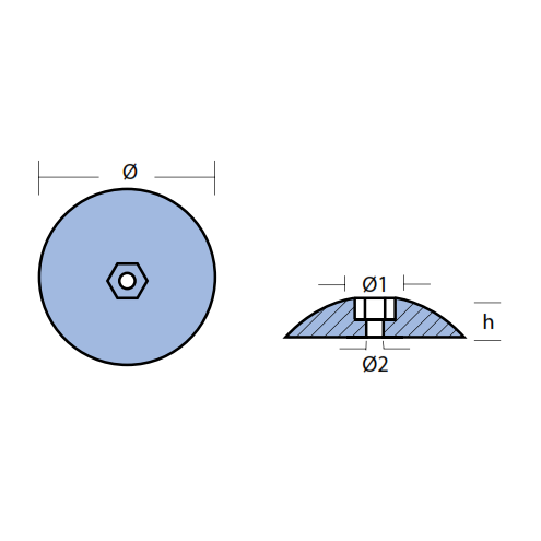 Anodo Coppia Flange con Viti inox per Timone e Flaps R1/R2/R3/R4