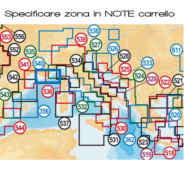Cartografia NAVIONICS GOLD - Varie Zone - Per Ecoscandaglio GPS